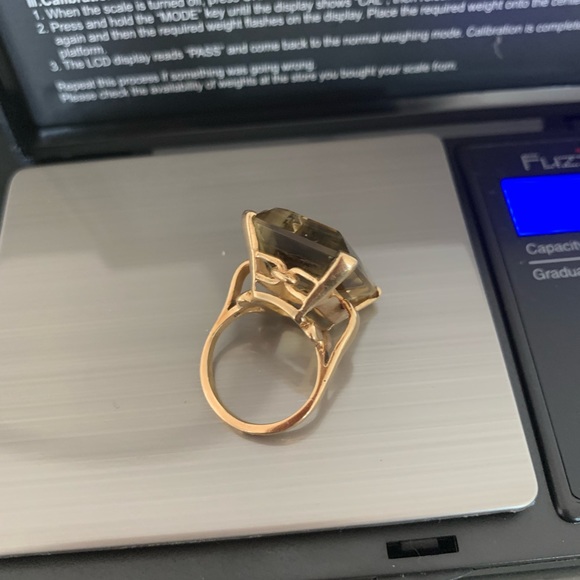 30 k citrine 14k gold ring - Picture 4 of 8